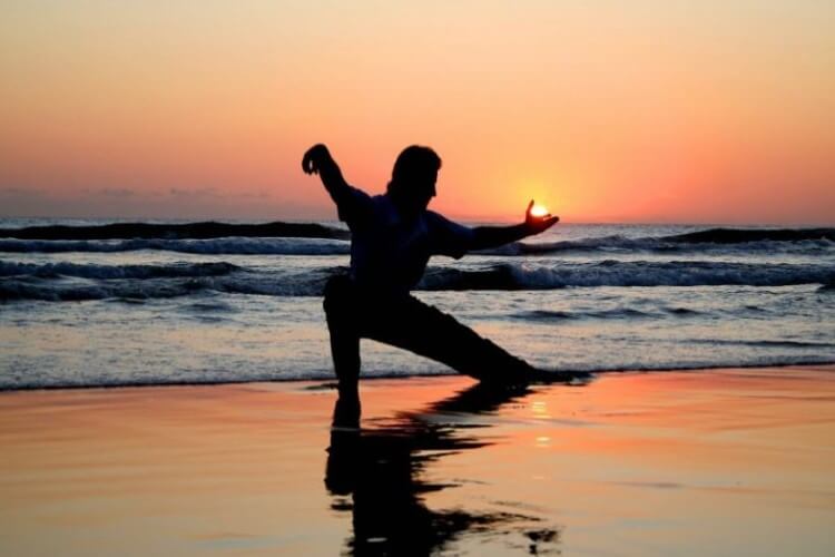 Qi Gong Sunset woman